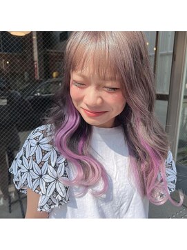 ルフレ 新宿歌舞伎町店(Reflet) インナーカラー/ブリーチ/バイオレットピンク