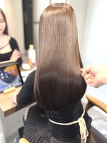 アールサロン アネックス 名駅(Rr SALON ANNEX)&nbsp;顔周りレイヤー グレージュカラー ミストバング 縮毛矯正