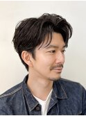 大人男子/フェザーパーマ/毛流れパーマ/横浜