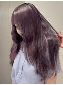 15096オリーブグレージュ韓国風巻きレイヤーカットワンホンヘア