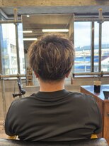 タメ(tame-)&nbsp;サーフカール/フェザーパーマ/ブルーブラック【都賀/メンズ】