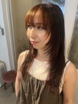 ハク メゾン(HaKU maison) ローライト×シースルーバング艶レイヤーロングブランジュ