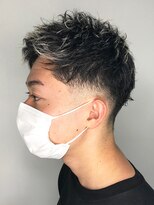 アオアクア 新越谷店(AO-AQUA)&nbsp;アップバング・ホワイトメッシュ・ケアブリーチ・コントラスト