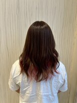 ビス フルール 日暮里店(Vis fleur)&nbsp;セミロング/インナーカラー/ピンクベージュカラー