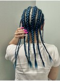 コーンロウ　8本　平行/