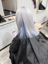 オアフ(Oahu)&nbsp;インナーカラー　ペールブルー×ホワイトシルバー