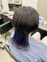 プライズ 所沢プロぺ通り店(prize)&nbsp;ブリーチ/ウルフ/インナー/ネイビーブルー/裾カラー