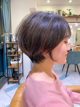 ロンド パルティール 大宮(Lond partir) 【石田勇士郎】黒髪毛先パーマ横顔美人ショート