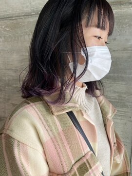ミムデオム(MIMU de HOMME) パープル裾カラー