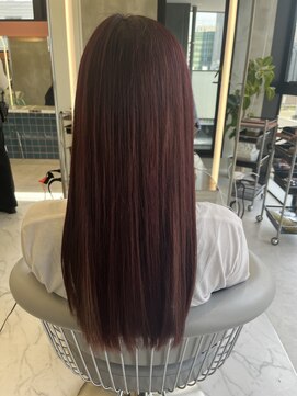 ロンドルーチェ 心斎橋(Lond luce) ダークアッシュ/ミディアムレイヤーカット［髪質改善/縮毛矯正］