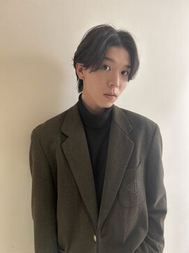 ヘアメイク カン プラスエフ(HAIR MAKE KANN+f) メンズウルフ　リバースショート