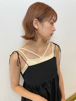 トルネード(TORNADO) オレンジ シルキーベージュ 外ハネパーマ 切りっぱなしボブ t728