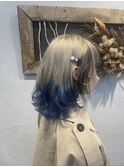 フェイスフレーミング　ブルーグラデーション