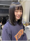 レイヤーカット/ウェットへア/オリーブベージュ/表参道