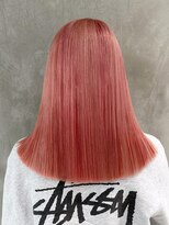 アルバム 渋谷パルコ(ALBUM)&nbsp;コーラルピンクロング_ピンクブラウン切りっぱなしボブ_ba455051