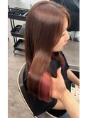 ショコラブラウン×インナーピンク
