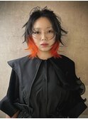 レイヤーカット/ウルフカット/くびれヘア/夏のヘアアレンジ