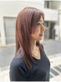 色気引き出す大人くびれミディモード感のあるオレンジベージュ