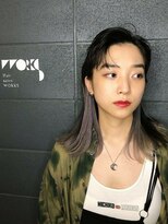ワークス 下北沢(WORKS) かき上げ無造作外人風イヤリングカラー【下北沢】