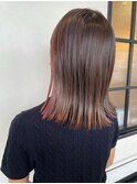 切りっぱなし×インナーカラーで艶髪オシャレに