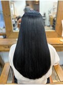 《鈴木茉里亜》20代30代ロング ブルーブラック