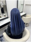 【ブリーチとエクステで作る】ブルー×ブラックローライト