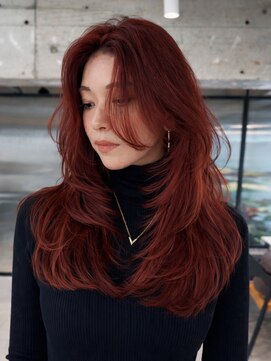 シオン(shion) 顔周りレイヤーロング韓国ヘアイメチェン_ba583751