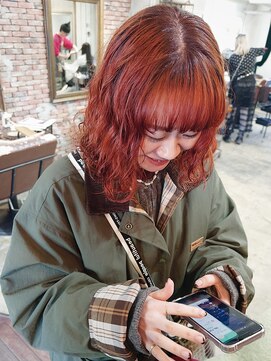 アンリ(Henri) 【かしむら】ブリーチ/ブリーチなしダブルカラー/暖色カラー