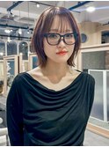 ブラウンショートボブ
