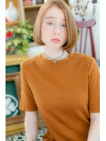 ENOAhair&spabyCOVERHAIR【ショート/白髪染め ぼかし/ヘッドスパ】【10/1開店(予定)】&nbsp;川口／ハイトーンベージュ×前下がり丸みショートボブ