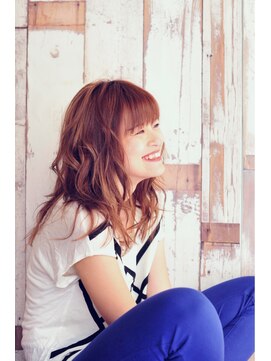 ギフトサニーサイド(gift sunny side) gift*手グシザックリロングウェーブ