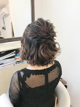 ロカット サロン(Roquat Salon) ボブハーフアップwaveアレンジ【ヘアアレンジ　立川南/立川/袴】