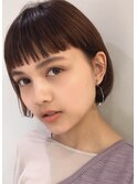 大人可愛いミニボブ