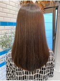 【藤原三知代】フォギーベージュケアストレート