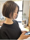 大人ボブ☆ショコラベージュボブルフベビーバング
