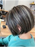 コントラストハイライトボブ