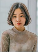 大人可愛い韓国風カーテンバングボブ 20代30代40代 3