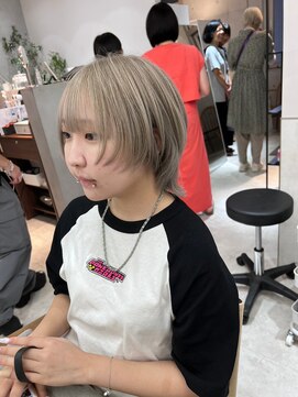 サンド 鹿児島中央(sand) 黒髪/グレーベージュ/レイヤーロング/前髪パーマ[鹿児島駅]