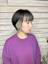 デコヘアー キートス(DECO HAIR kiitos)&nbsp;耳掛け簡単スタイリングショートボブ×インナーカラー