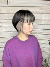 デコヘアー キートス(DECO HAIR kiitos) 耳掛け簡単スタイリングショートボブ×インナーカラー