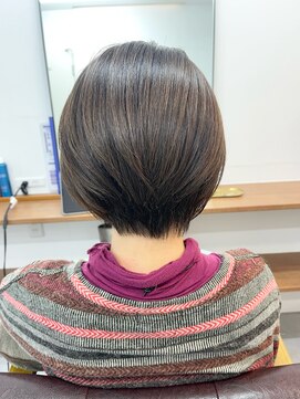 ランプ(Lamp) 【白髪染め可】ボブショート ビフォアー&アフター/白髪ぼかし