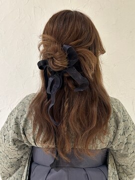 バサラ 大阪梅田店(VASARA) 卒業式ヘア　袴ヘア　ハーフアップ　カチモリ　タイトヘア