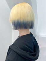 アルバム 渋谷パルコ(ALBUM) ボブミディアムショート韓国ヘアホワイトブロンド_ba540672