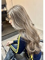 ブレンド 渋谷(BLend)&nbsp;前髪ハイライトカラー似合わせカットウェーブミディアム