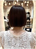 ◯ ショートボブ/ハイライトカラー白髪白髪ぼかしブリーチ錦糸町