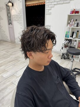 タブー 岐阜店(TABOO) フェザーサーフカール　センターパートウルフ