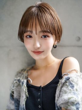 ギークス(GEEKS) 【GEEKS渋谷】耳かけショートボブ/シースルーバング/秋冬カラー