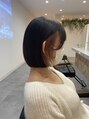 互感 近岡店 首が長く、綺麗に見える長さのワンレンボブです^ ^