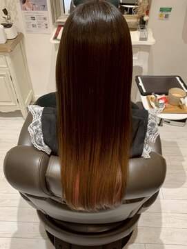 コルテ 倉敷西阿知店(CoRte.) インナーカラーレッド/ピンク/グラデーションカラー/髪質改善/秋