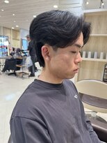 パーク(PAAQ)&nbsp;ニュアンスパーマフェザーパーマセンターパートメンズカット